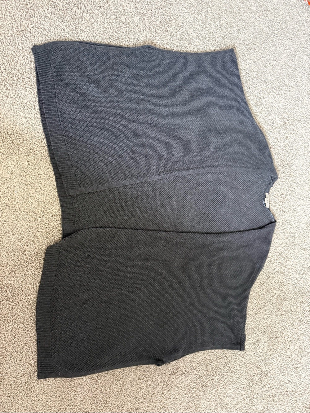 LOFT Charcoal Textured Knit Sweater